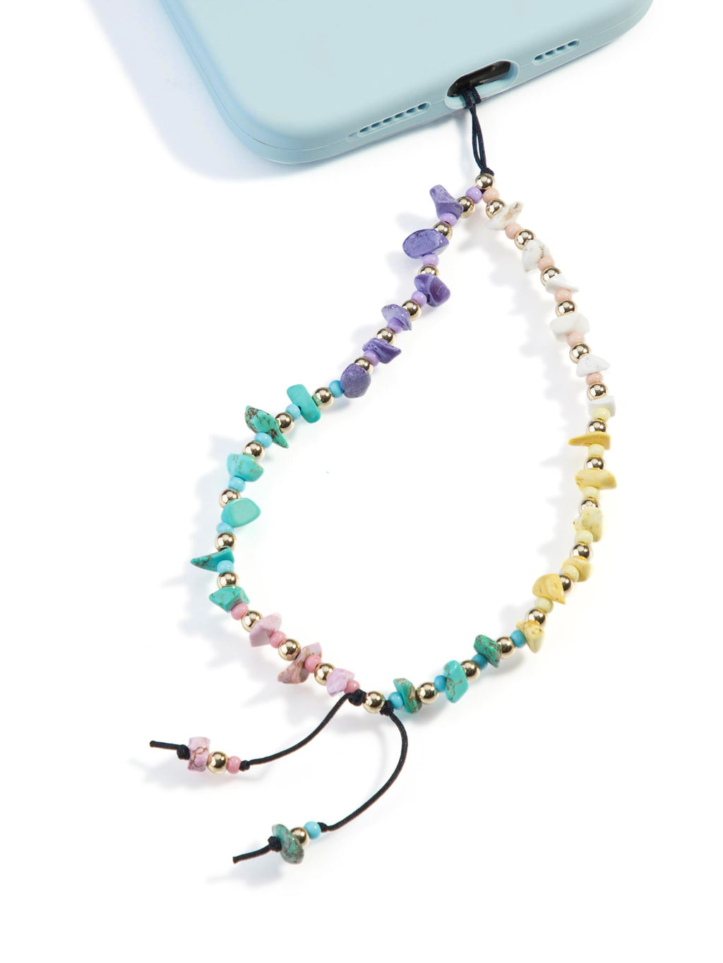 Aesthetic Phone Charm - Natural Quartz & Miyuki Seed Beads Phone Chain Strap - Durable, Versatile, & Stylish Phone Wrist Strap for Personal Items Colorful2