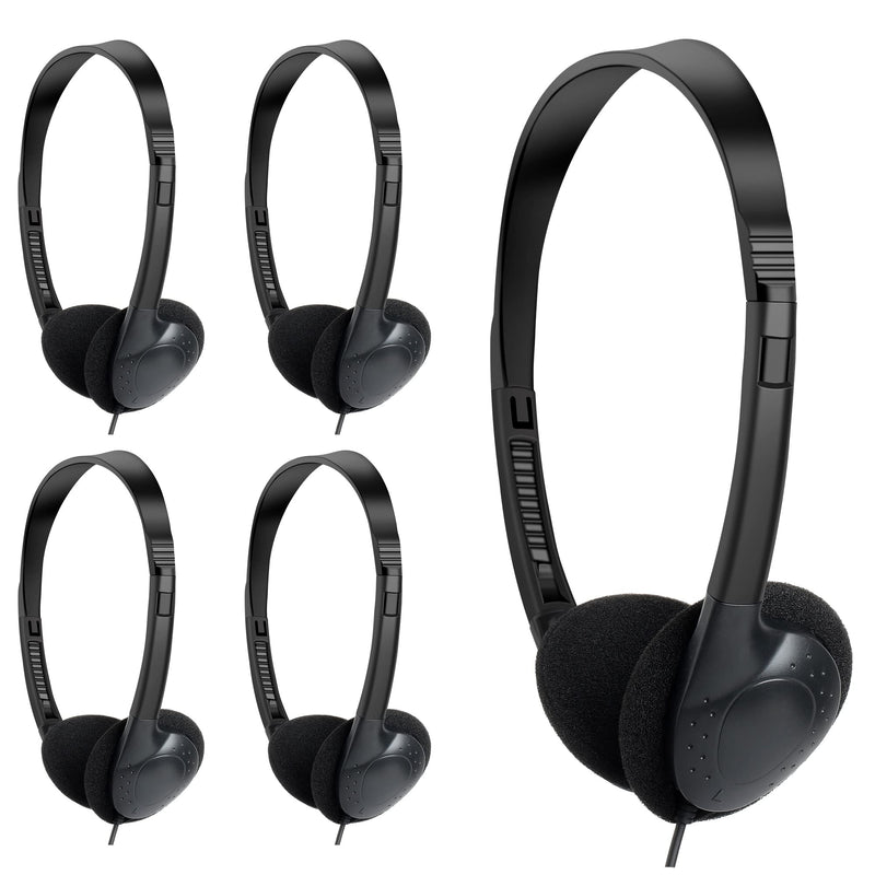 ZXQZYM Kids Headphones Bulk 10 Pack for School Students Children Teen Boys Girls, Wholesale Bulk Headphones for Classroom Earphones (Black)