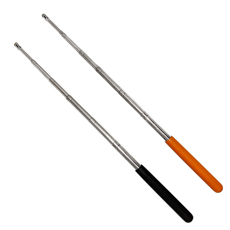 Retractable Teacher Pointer, Pointer Stick with Stylus Smooth Sensitive Tablet Pen Stylus Pen, Teacher Coach Presenter Pointer 2 Pcs Black Orange Touchscreen Stylus