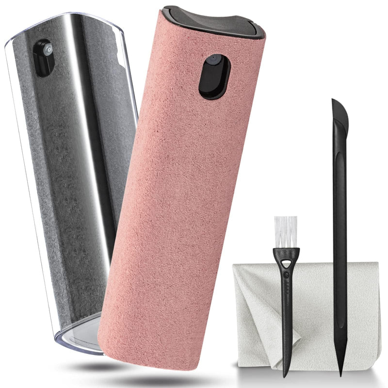 [AUSTRALIA] - 2 Pack Screen Cleaner Spray and Wipe for Laptop Monitor and Car Screens, Phone Touchscreen Mist Cleaning Kit for Cellphone, Tablet, PC, Computer, LCD, Eyeglass, iPhone, iPad, Mac Pro - Grey and Pink Grey, Pink 