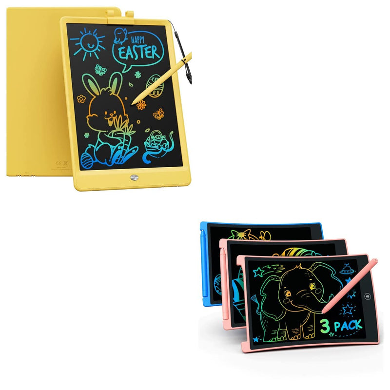 Bravokids 8.5 inch Colorful Doodle Board Drawing Pad, LCD Writing Tablet 10 Inch Doodle Board