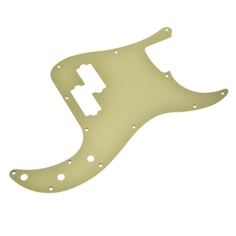 [AUSTRALIA] - Dopro 13 Hole Matte Aluminum Precision P Bass Pickguard Metal Anodized P Bass Pick Guard Scratch Plate for USA/Mexico Precision P Bass Matte Gold 