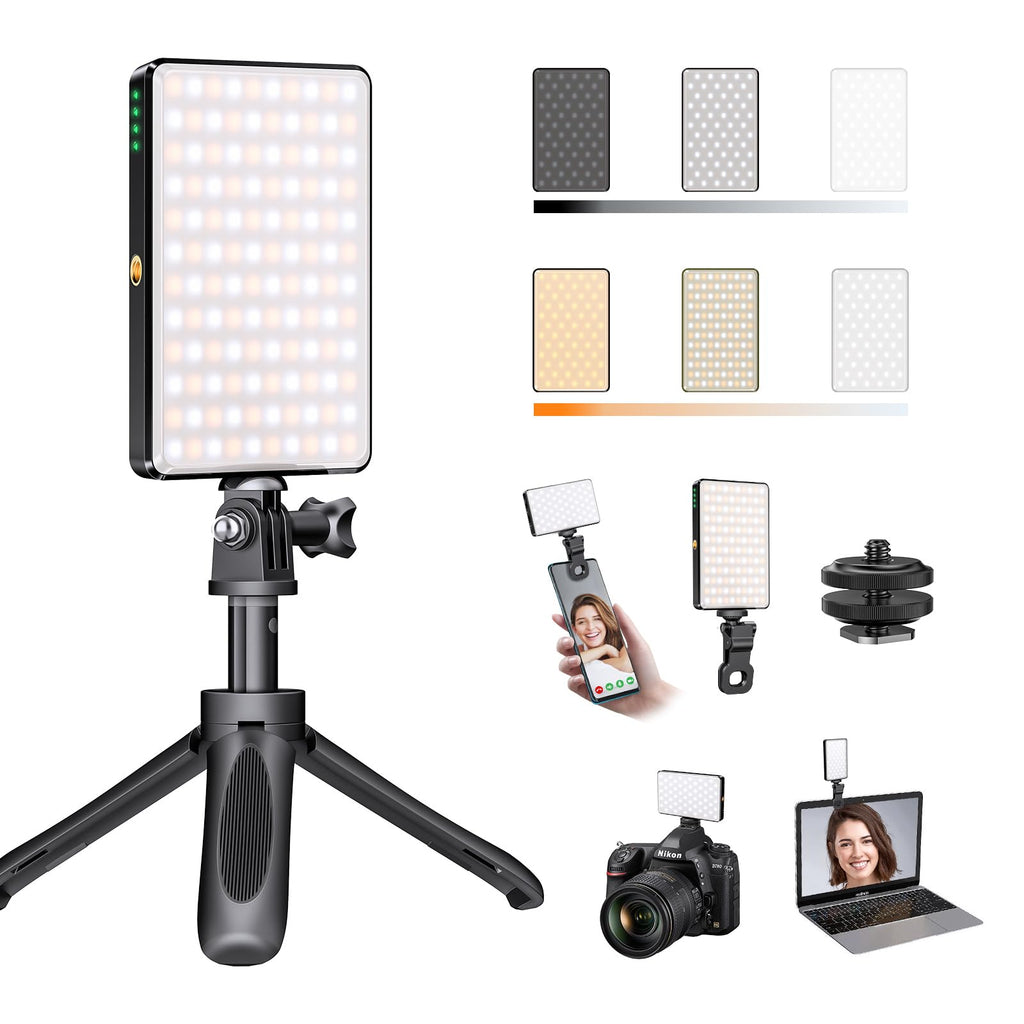Selfie Light, Clip Phone Light Portable with 120 LED 3000mAh 2500-9000K Rechargeable, Fill Light for Photography/Video Recording/Conference/Makeup