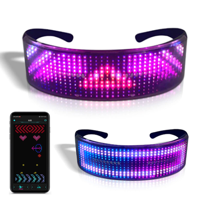 LED Glasses,Glow Light up Glasses for Adults light up sunglasses for Party, Birthday, Halloween (432 LED beads)