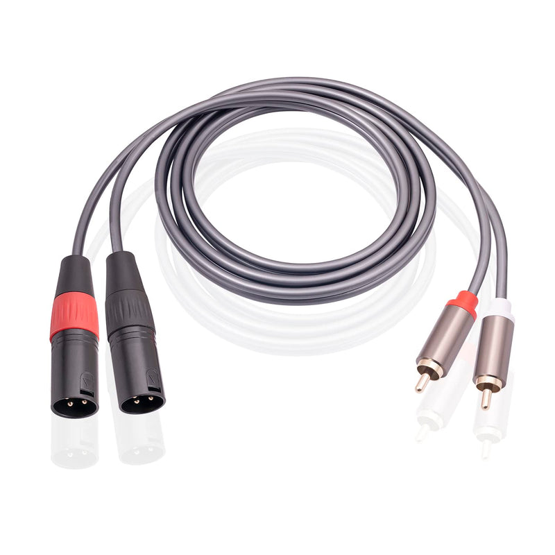 [AUSTRALIA] - SZLliyxs RCA to XLR Cable,5 Feet Dual RCA Male to Dual XLR Male Cable, 1.5M 2 RCA Male to 2 XLR Male HiFi Audio Cable, 4N OFC Wire, for Amplifier Mixer Microphone 2 XLR Male to Dual 2 RCA 5FT 
