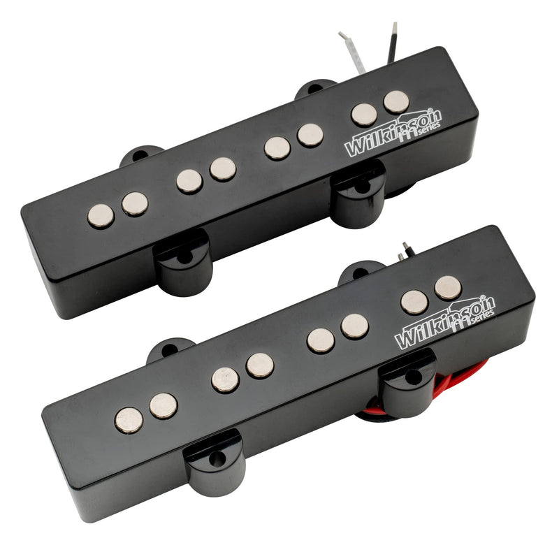 Wilkinson WOJB Vari Gauss Ceramic 4-String Jazz Bass Pickups Set for JB Style Electric Bass, Black