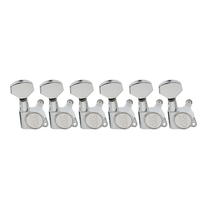 [AUSTRALIA] - Wilkinson WJN07 6 inline EZ-LOK Guitar Tuners Machine Heads 19:1 Ratio Tuning Pegs Keys for Fender Strat Stratocaster Tele Telecaster Electric Guitar, Chrome 