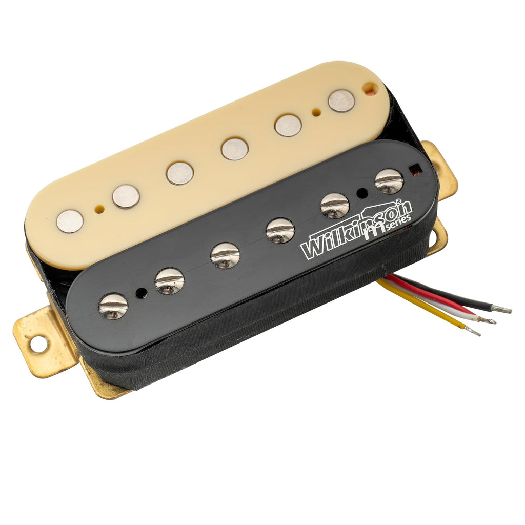 Wilkinson WOHZB Ceramic Overwound Open Style Humbucker Bridge Pickup for Electric Guitar, Zebra Bridge Zebra