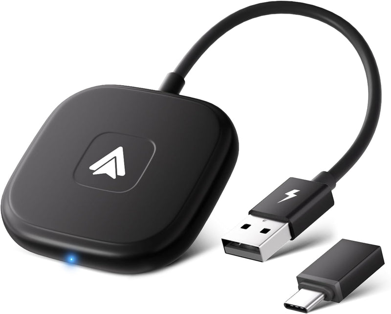 Android Auto Wireless Adapter Plug and Play Car Dongle for Factory Wired Android Auto in All Cars - Low Latency and Easy to Install