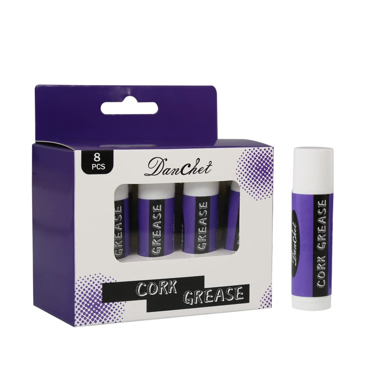 8 Piece Saxophone Clarinet Cork Grease, Lubricating Tube Cleaning Care Product for Clarinets, Saxophones, Oboes, Flutes, Bass Clarinets, Etc.