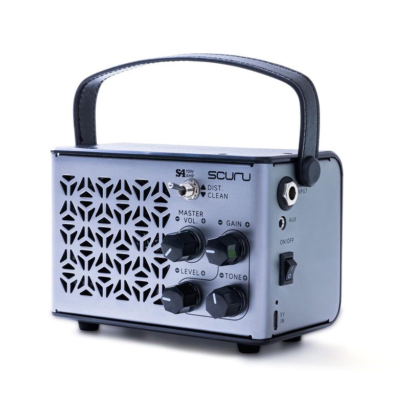Caline Portable Guitar Amp,10w Mini Guitar Amplifier,Distortion,Clean Practice Amps for Electric Guitar,Rechargeable Guitar Amp with Aux,Buletooth