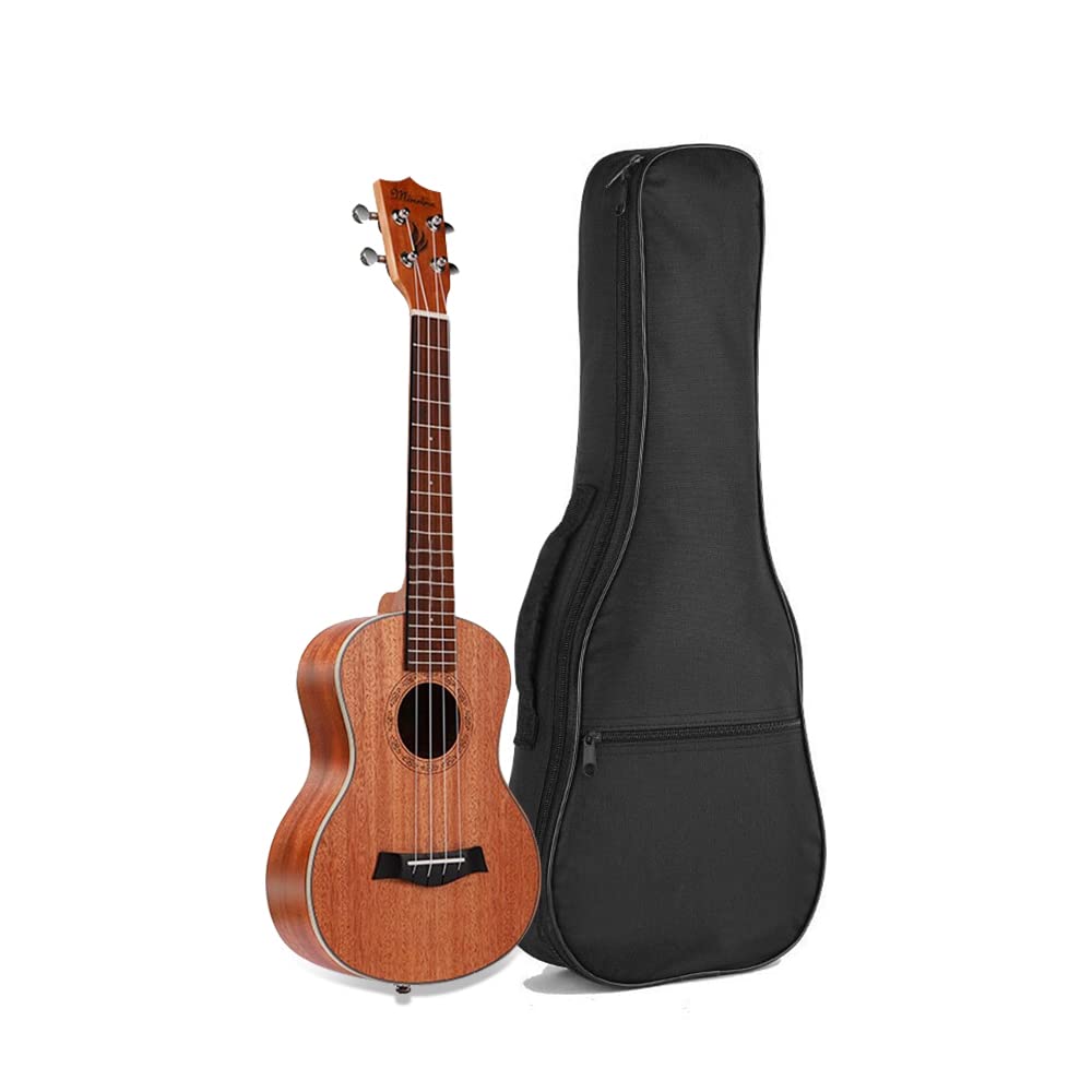 Ukulele Case, Black Ukulele Bag for 21 23 26 Inch Ukulele, Waterproof Durable Ukulele Padded Bag with Adjustable Straps for Concert, Soprano, Tenor (23in) 23in