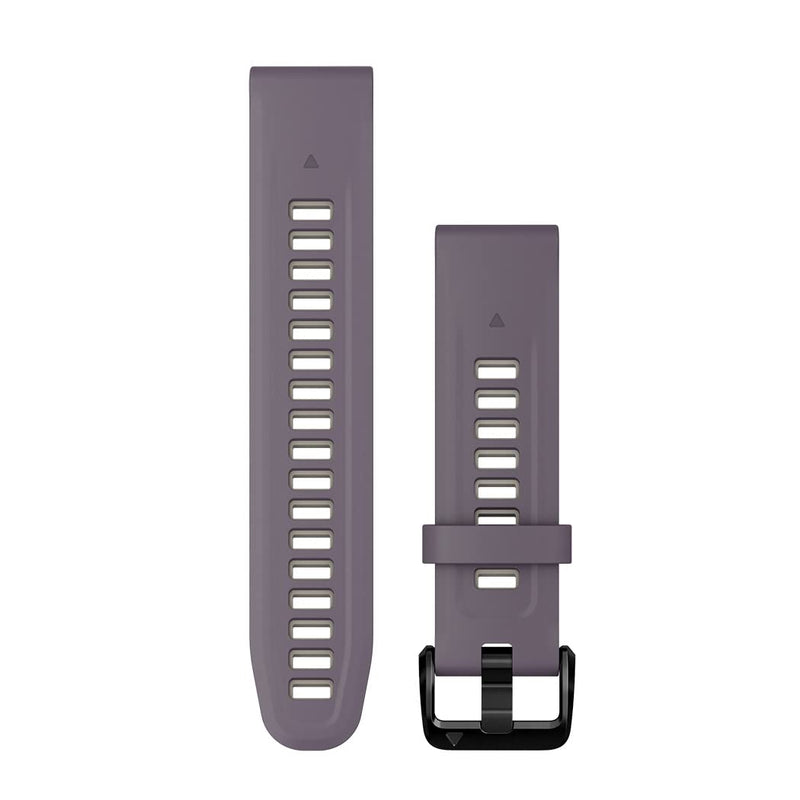 Garmin QuickFit Watch Bands (20mm), suitable for selected fēnix-, epix-, Descent-, D2-, Instinct- and Approach series smartwatches, Original accessory, Silicone Deep Orchid, Light Sand Modern
