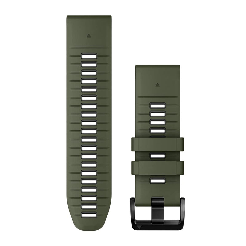 Garmin Quickfit Strap 26mm Fits X Models Fenix Series, Quatix Series, Instinct 2; Epix Pro 51mm, Enduro (2), D2 Mach1 Pro, Descent Mk1/ Mk2/ Mk3i-51mm, Tactix Series moss/graphite Silicone