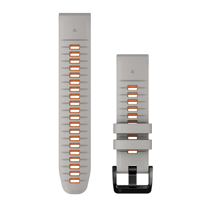 Garmin Quickfit 22 mm Bracelet - Suitable for Fenix, Epix (PRO) 47 mm, Forerunner 935/945/955/965, Marq, Approach S60/S70-47 mm, D2 Delta, D2 Mach1, Descent G1, Quatix Series Gray Silicone