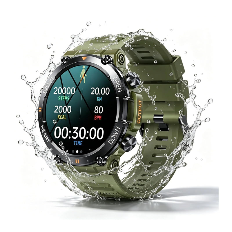 Diyeeni K56 pro Outdoor Smart Watches for Men, 1.39" HD Fitness Watch, 24/7 Heart Rate Sleep Monitor with Mutiple Sport Modes, Water Proof, Bluetooth Call Smartwatch for Android iOS, 30Day