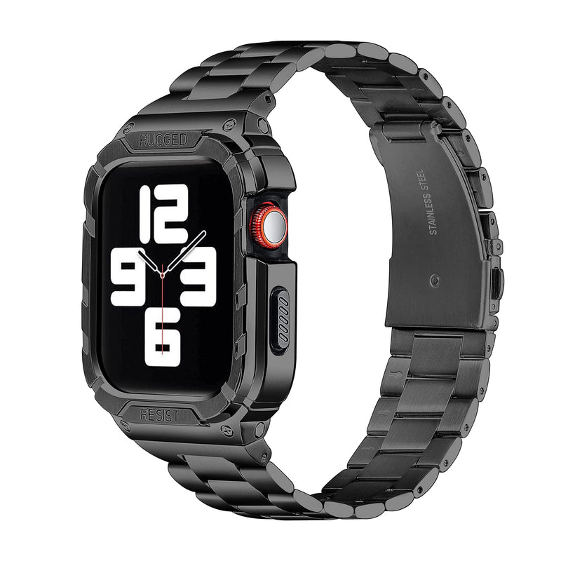 Libra Gemini Compatible for Apple Watch Band 49mm 46mm 45mm 44mm 42mm 41mm 40mm 38mm, Replacement Stainless Steel Metal Band for iWatch Ultra 3 2 1 SE 3 2 1 Series 11 10 9 8 7 6 5 4 3 2 1 Black