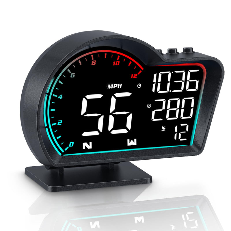 [AUSTRALIA] - SinoTrack HUD Digital GPS Speedometer for Car Universal Heads Up Display Oversize Screen Large LCD MPH Speedometer Speed Fatigued Diving Alert Over-Speed Alarm Compass for All Vehicle 