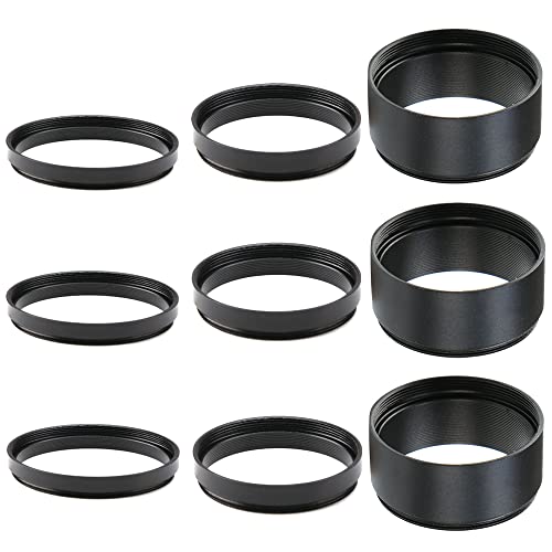 T2 Extension Tube Set, M42x0.75 Thread 5/7/15mm for Telescope Extension Tube Set – 1.25" / 9-Piece