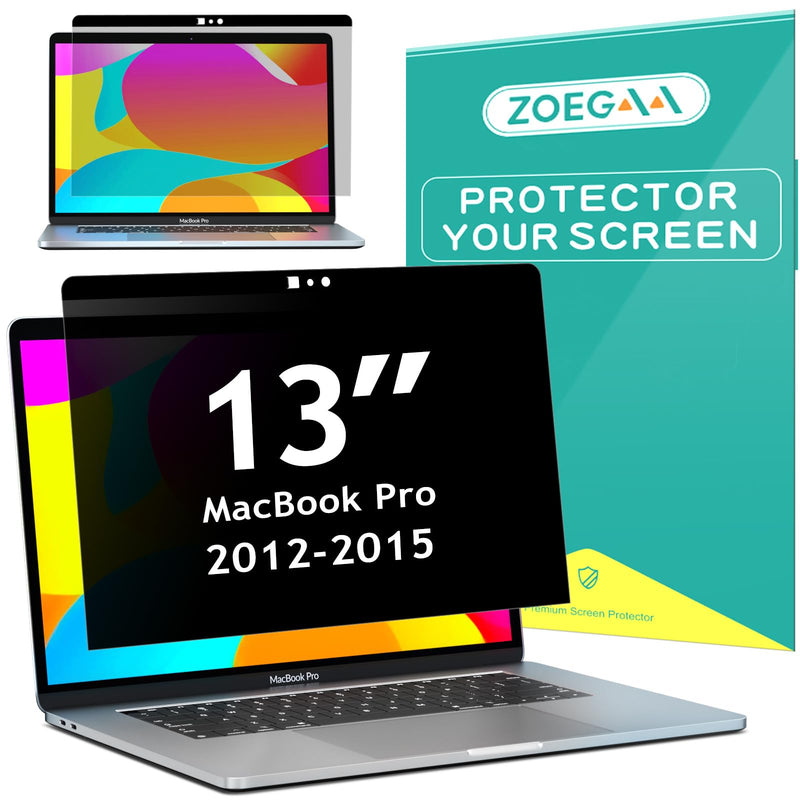 ZOEGAA Privacy Screen MacBook Pro 13 Inch (2012-2015), Magnetic Removable Anti Blue Light Filter Laptop Privacy Screen Protector with Camera Cover for MacBook 13'' Model (A1278, A1425, A1502) Macbook Pro 13 inch(2012-2015)