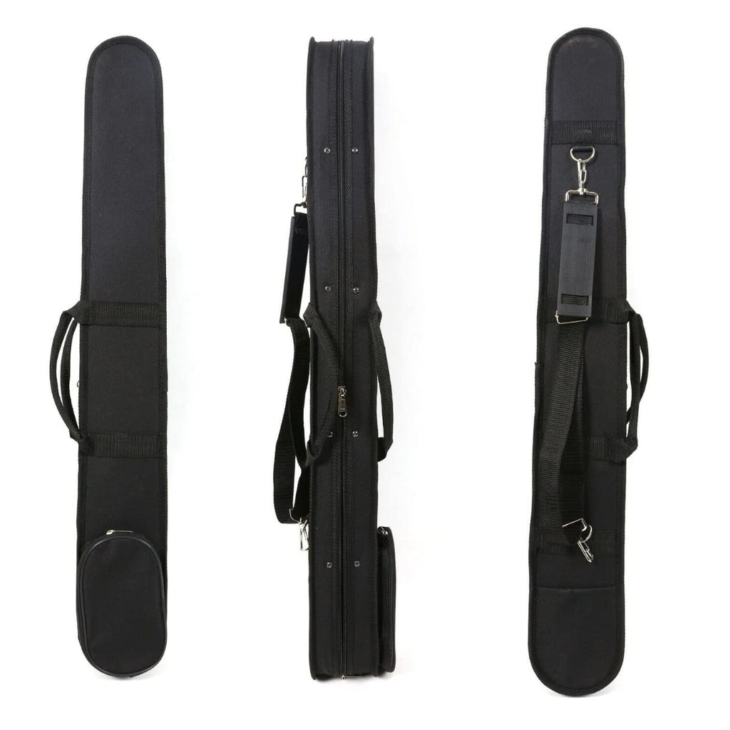 Double bass bow case 2pcs Bow Holder German French Style with Strong straps Light Durable,Black color