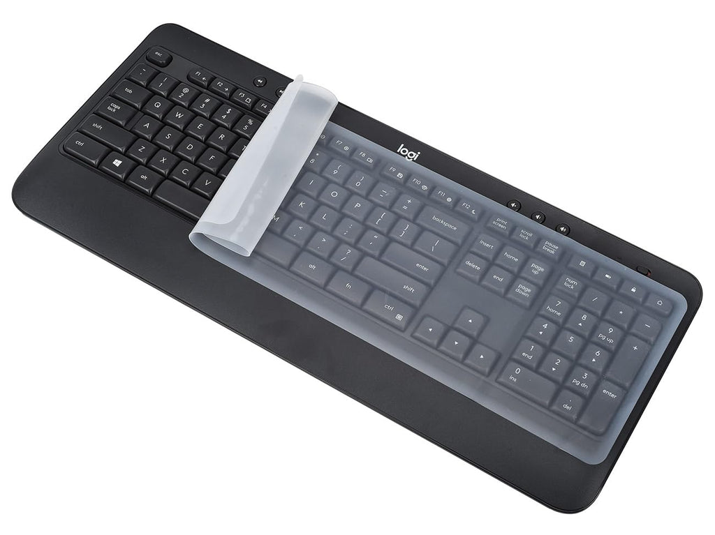 Universal Keyboard Cover Skin for Standard Size PC Computer Desktop Keyboard Ultra Thin Silicone Waterproof Dustproof Keyboard Cover Skin Protector, Clear (Size: 17.7" x 5.5") Standard(17.7" x 5.5")