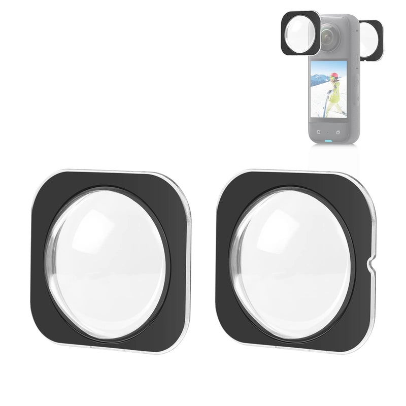 PULUZ Sticky Lens Guard Optical Glass for Insta360 X3, 2PSC Protective Cover Anti-Scratch Lens Cap Camera Protective Accessories