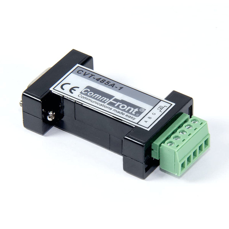 COMMFRONT Industrial Slim RS232 to RS485 Converter, Port-Powered, Built-in Selectable 120-Ohm Terminator, 600W Surge and 15kV ESD Protection