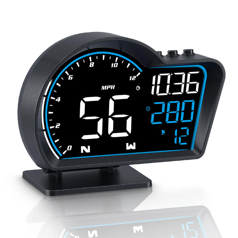 [AUSTRALIA] - SinoTrack HUD Digital GPS Speedometer for Car Universal Heads Up Display Oversize Screen Large LCD MPH Speedometer Speed Fatigued Diving Alert Over-Speed Alarm Compass for All Vehicle 