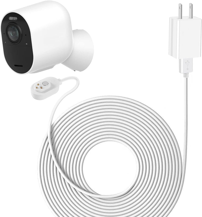 [AUSTRALIA] - Arlo Camera Charger outdoor&Indoor, Power for Arlo Pro 3, Arlo Pro 4, Arlo Ultra, Arlo Ultra 2,Pro 5S 2K,16ft Long Charging Cable white 