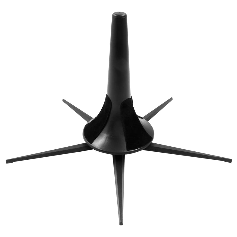 Black Portable Clarinet Stand Holder, Metal Clarinet Stand with 5 Legs Folding Base(1 Pcs) Five-legged Stand