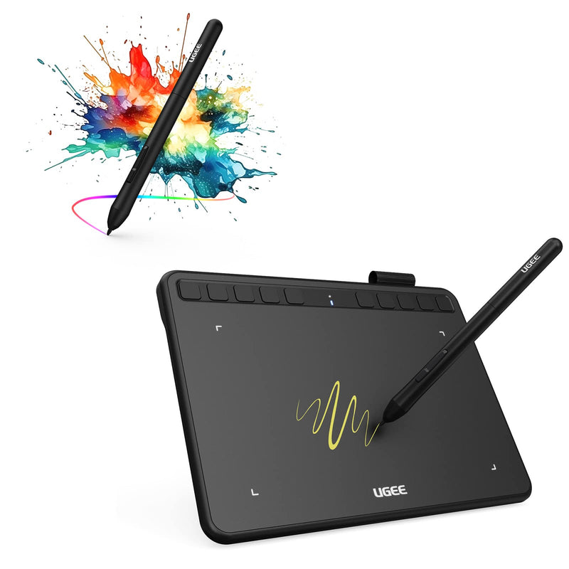 Drawing Tablet, UGEE Computer Graphics Tablets with 10 Hot Keys, 6.5x4 inch OSU Tablet with Battery Free Stylus