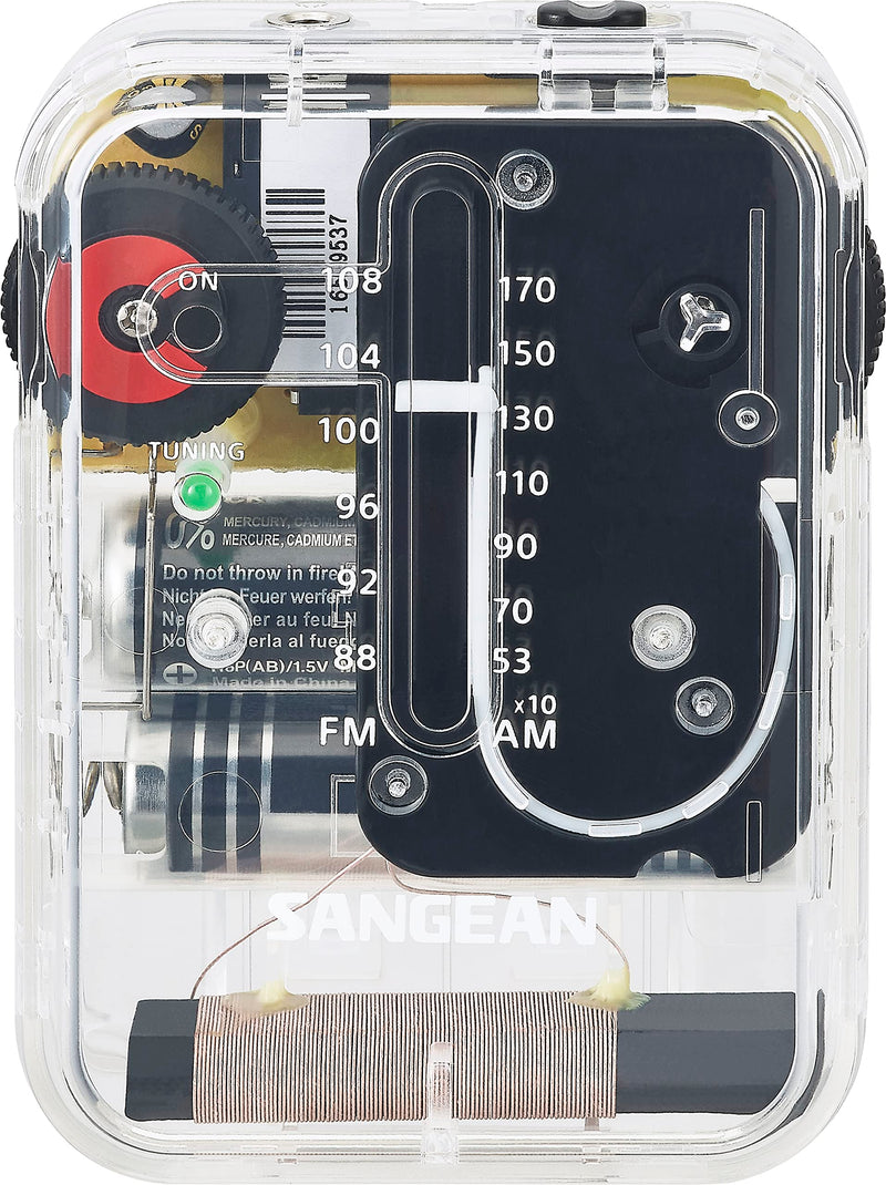 [AUSTRALIA] - Sangean SR-32CL AM/FM Pocket Analog Radio (Clear) 