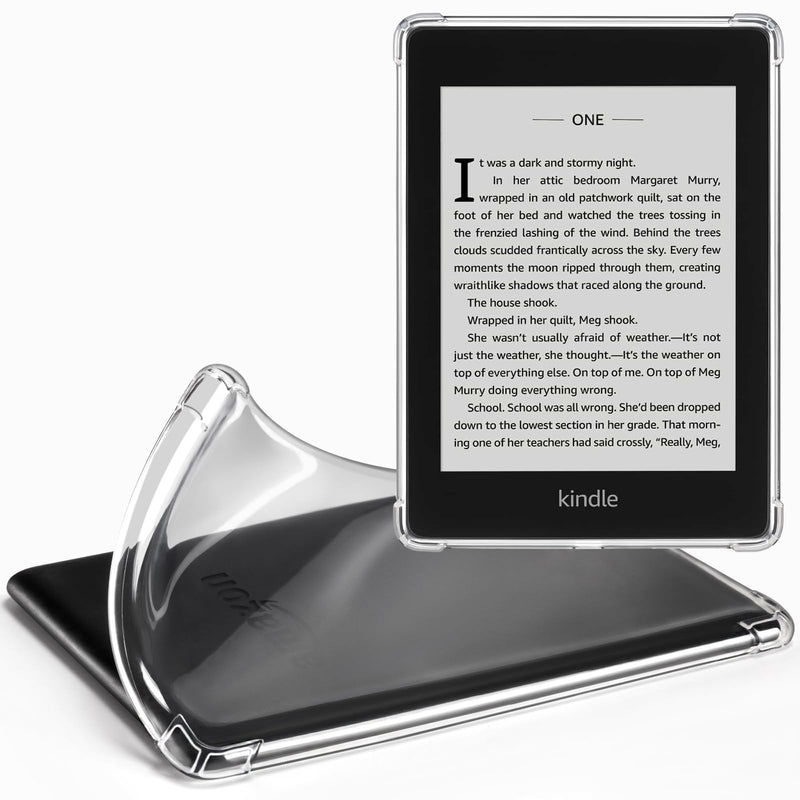 CoBak Clear Case for Kindle Paperwhite 10th Generation 6'' and Signature Edition 2018 Released,Shockproof Ligthwheight Slim Soft TPU Back Cover-Clear ***Clear-1