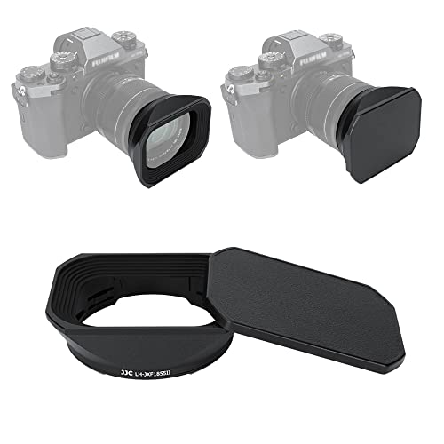 JJC Metal Square Lens Hood Shade for Fuji XF 18-55mm f/2.8-4 R LM OIS Lens For Fuji XF 14mm & XF 18-55mm Lens
