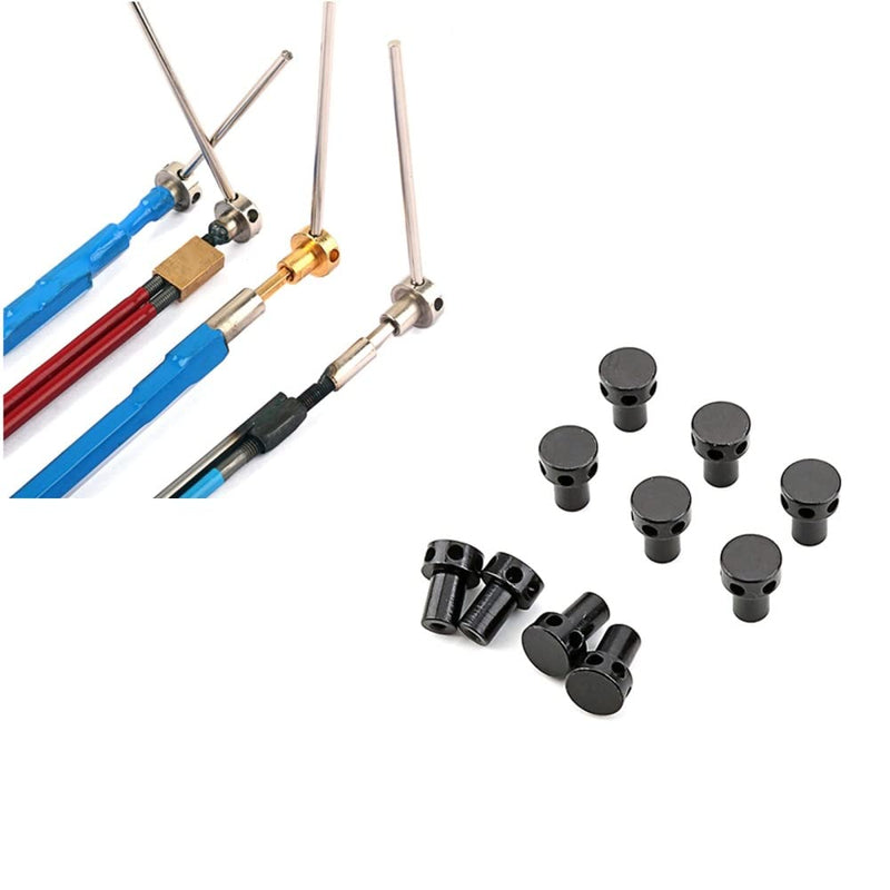 10pcs Guitar Spoke Wheel Truss Rod Nuts, Hat Shape Steel Tuning Rod Nuts, Guitar Truss Rod Nut Steel Bar Adjusting Tool for Guitar Bass Mandolin Black