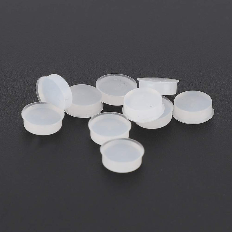 [AUSTRALIA] - Flute Key Cover, 7x2.5mm Flutes Repair Part, 10Pcs Soft Rubber Open Hole Plug Flutes Repair Parts Musical Instrument Accessories for Most Types of Flute(Transparent) 