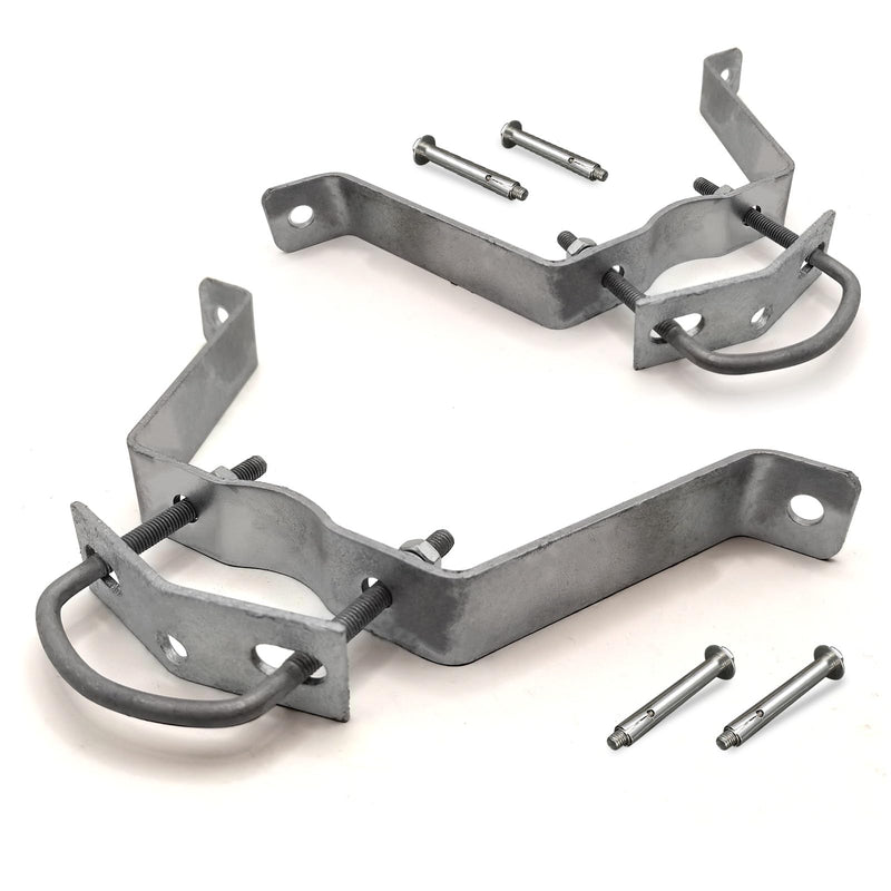 CYANTEKOMS 2Pack Antenna Wall Mount,heavy-duty Antenna Mast Clamp Accessories Kit with 2 brackets & lags bolts for TV Antenna Mast (Wall Mount)