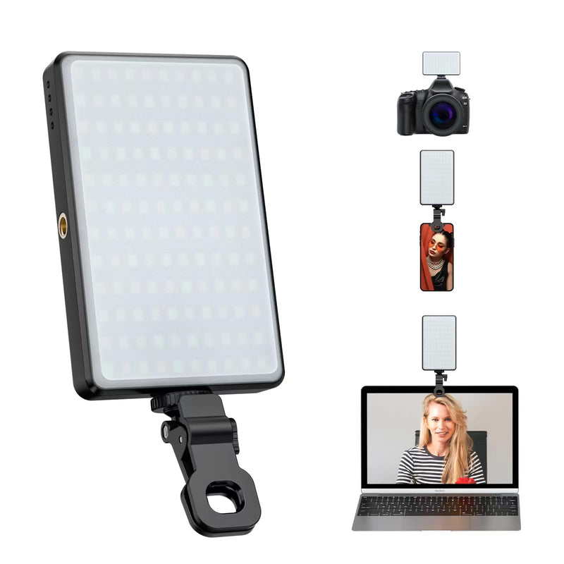 Youlisn 120 LED Phone Light with 3000mAh Battry, Adjusted 3 Light Modes Selfie Light for Phone, iPad, Camera, Laptop, Rechargeable Clip Video Ligh for Selfie, TikTok, Live Stream, Video