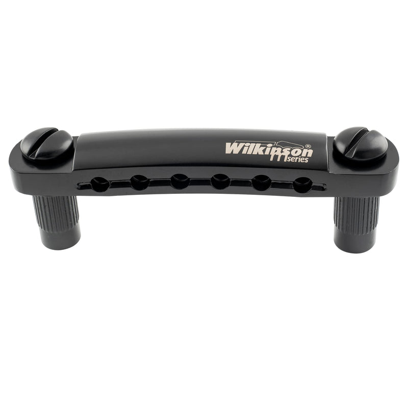Wilkinson 52mm(2-3/64 inch) Guitar Tune-O-Matic Stop Tailpiece with Metric M8 x 1.29 Studs for Les Paul SG Style Electric Guitar, Black