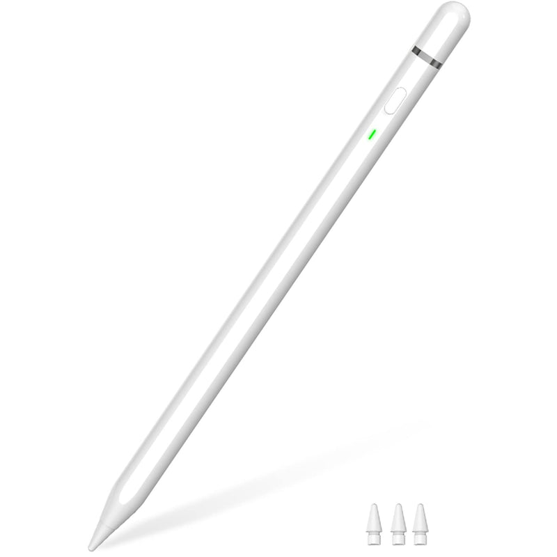 Stylus Pen for iPad 2018-2024, USB C iPencil 1st Generation with 10X Fast Charge, Tilt Sensing & Palm Reject, Professional Pencil for iPad 10th/9th~6th, iPad Air 3~5, iPad Mini 5/6, iPad Pro 11"/12" Classic White
