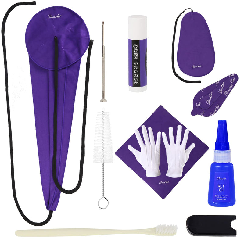 [AUSTRALIA] - Saxophone Cleaning Kit, Alto Saxophone Maintenance Cleaning Kit with Key Oil, Cork Grease, Cotton Swabs, Cleaning Cloth, Thumb Rest, Mouthpiece Brush, Etc. 