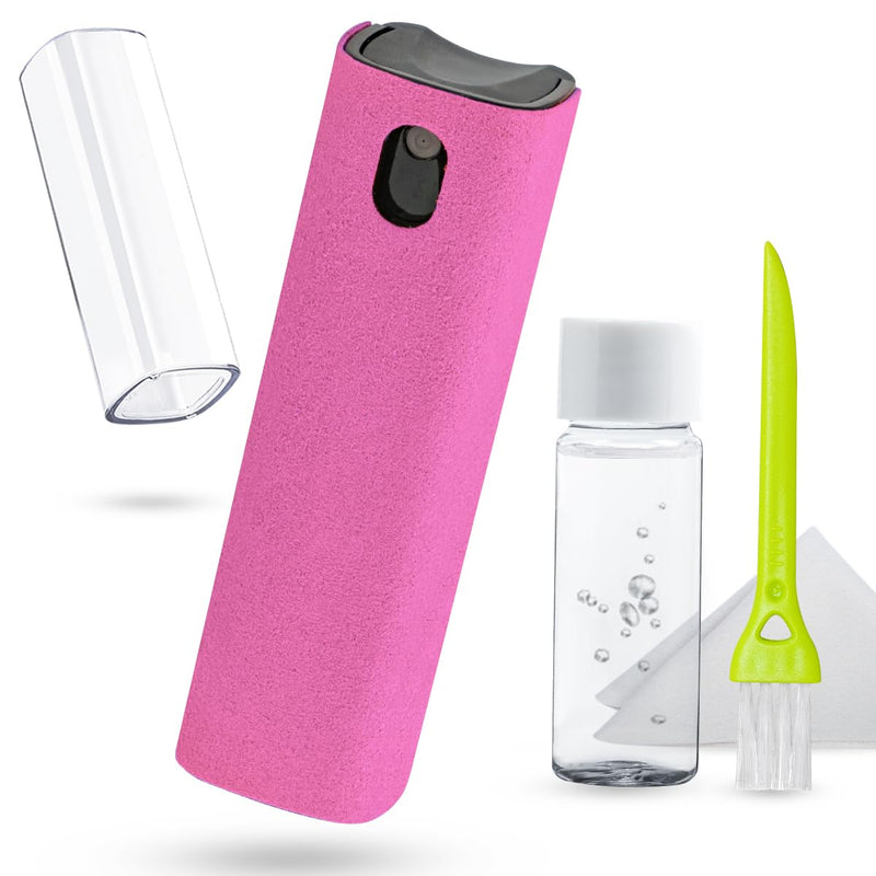 [AUSTRALIA] - Screen Cleaner Touchscreen Mist Spray, walrfid Cleaning Kit for Electronic Smart Phone TV, Laptop, Tablet, PC, Computer LCD Flat Screens, Eyeglasses, Compatible with iPhone iPad MacBook Pro - Hot Pink Safety Hot Pink 