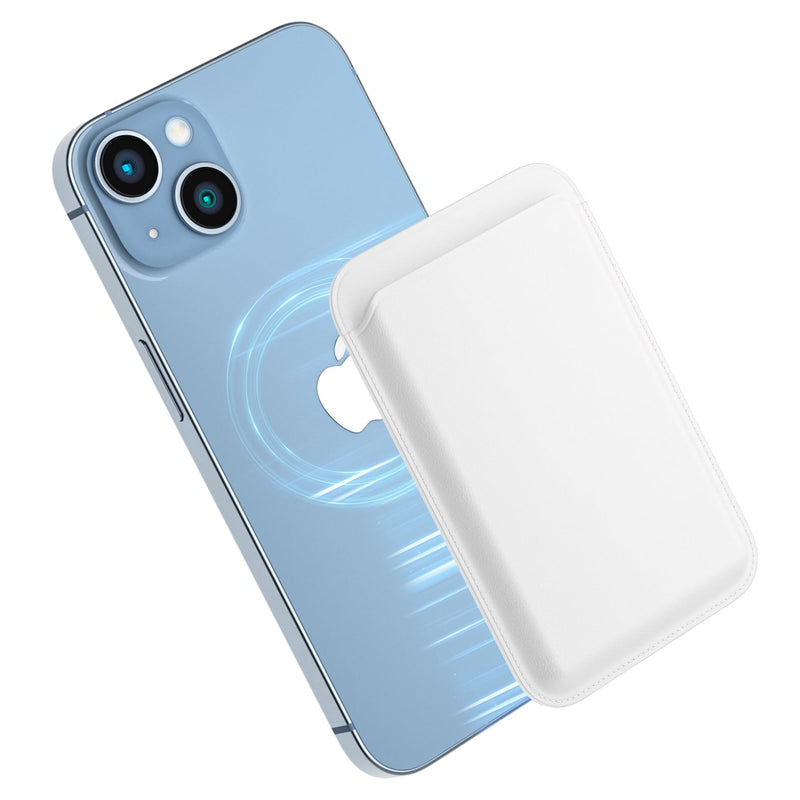 Magnetic Phone Wallet for Apple MagSafe, Card Wallet Holder for iPhone 15 Pro Max/15 Plus/15 Pro/15, 14 Pro Max/14 Plus/14 Pro/14, 13 Pro Max/13 Pro/13, 12 Pro Max/12 Pro/12, White