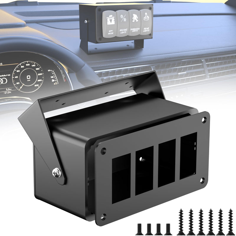 [AUSTRALIA] - Rocker/Toggle Switch Box - 4 Gang Switches Installation housing for Pickup Truck Car UTV Off Road Marine… (Medium-4 Gang) Medium-4 Gang 