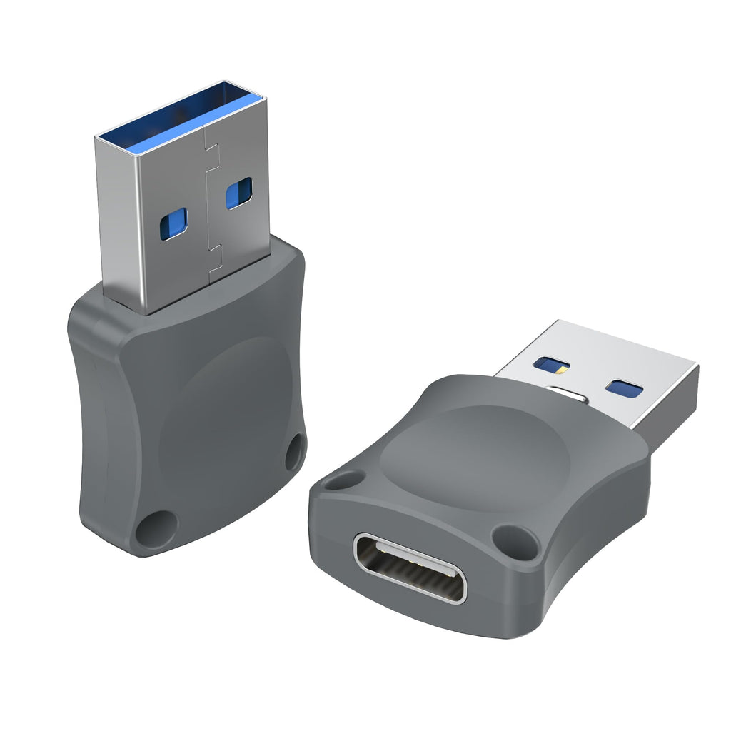 AWINNER 𝟮𝟬𝟮𝟯 𝐔𝐩𝐠𝐫𝐚𝐝𝐞𝐝 Type C to USB Adapter, USB C to USB, USBC to USB 2 Pack (Gray) Gray