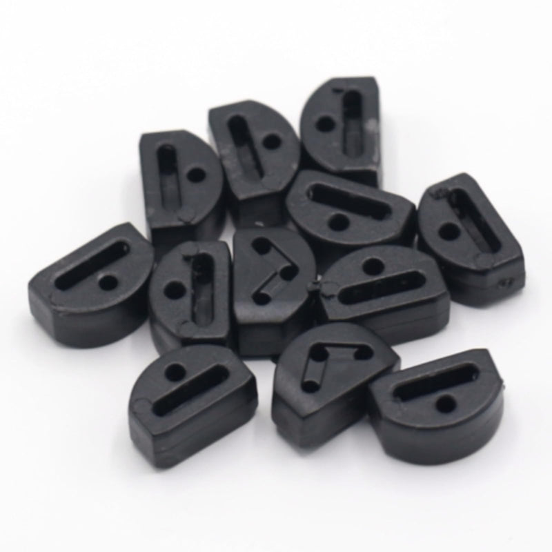 Pack of 12 Plastic Guitar String Ties Bridge Beads, 3 Hole Guitar String BridgeBeads, Guitar String Fasteners for Acoustic Classical Guitar Nylon String Guitar Ukulele(Black) black