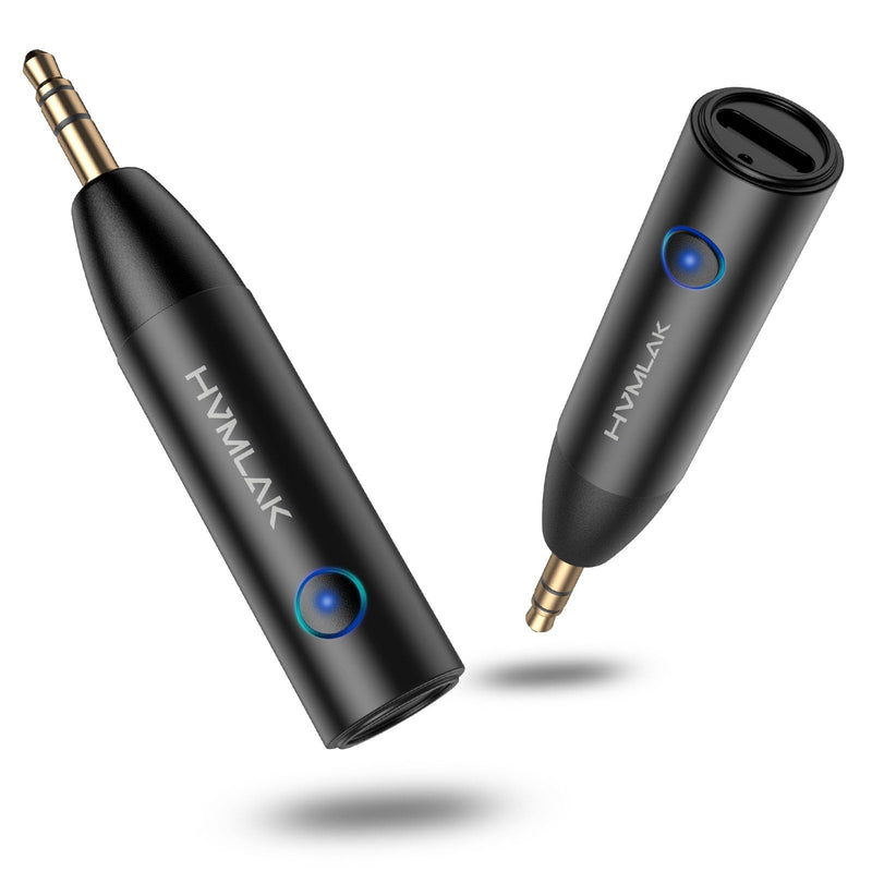 [AUSTRALIA] - Bluetooth 5.3 Car Aux Adapter with Enhanced Microphone, 3.5mm Jack for Car Home Stereo, USB-C Charging, Sturdy Case, 1 Piece Black 