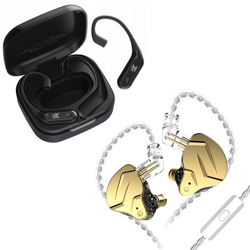 KZ AZ09 PRO Bluetooth 5.2 Module + KZ ZSN PEO X Bluetooth Earbuds, Wireless In-Ear Monitor with Mic
