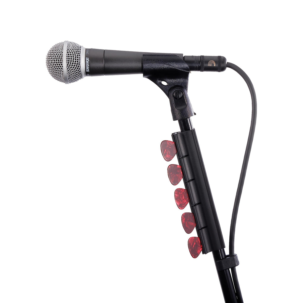 D'Addario Accessories Mic Stand Pick Holder - Guitar Pick Holder for Mic Stands - Holds 10 Guitar Picks of Any Gauge and Size